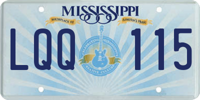 MS license plate LQQ115
