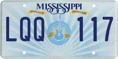 MS license plate LQQ117