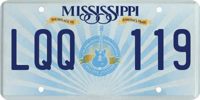 MS license plate LQQ119