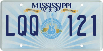 MS license plate LQQ121