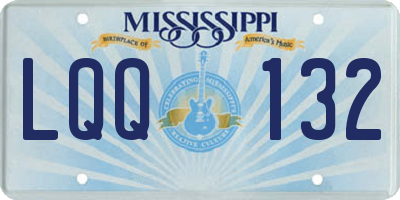 MS license plate LQQ132