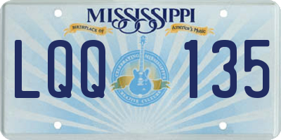 MS license plate LQQ135