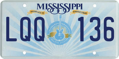 MS license plate LQQ136
