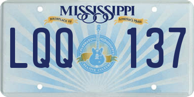 MS license plate LQQ137