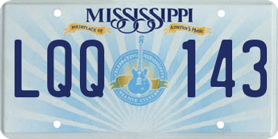 MS license plate LQQ143