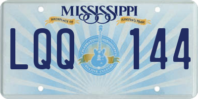 MS license plate LQQ144