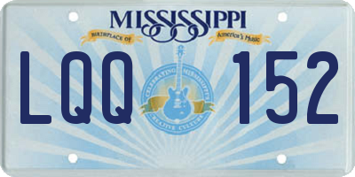MS license plate LQQ152