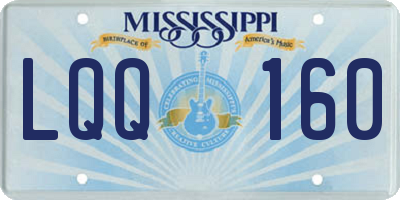 MS license plate LQQ160