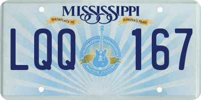 MS license plate LQQ167