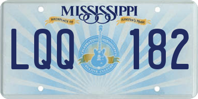 MS license plate LQQ182