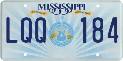 MS license plate LQQ184