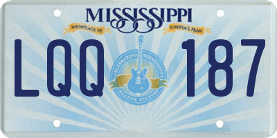 MS license plate LQQ187