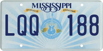 MS license plate LQQ188