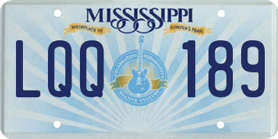 MS license plate LQQ189