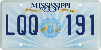 MS license plate LQQ191