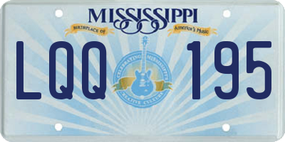 MS license plate LQQ195
