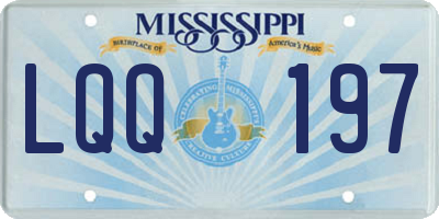 MS license plate LQQ197