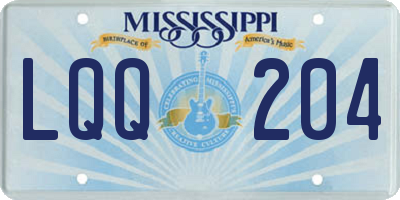 MS license plate LQQ204