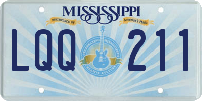 MS license plate LQQ211