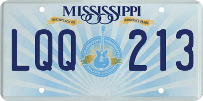 MS license plate LQQ213
