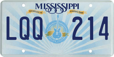 MS license plate LQQ214
