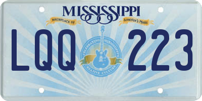 MS license plate LQQ223