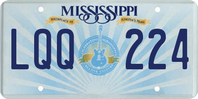 MS license plate LQQ224