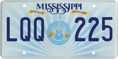 MS license plate LQQ225