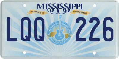 MS license plate LQQ226