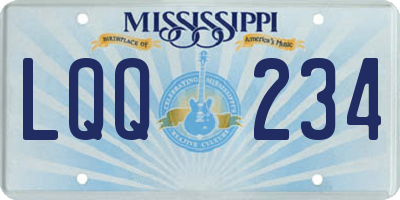MS license plate LQQ234