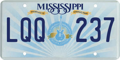 MS license plate LQQ237