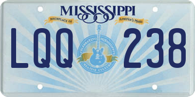 MS license plate LQQ238