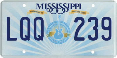 MS license plate LQQ239