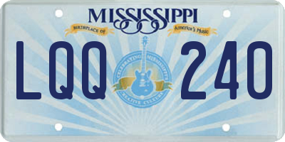 MS license plate LQQ240