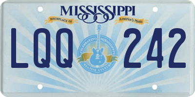 MS license plate LQQ242