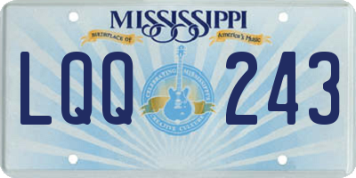 MS license plate LQQ243