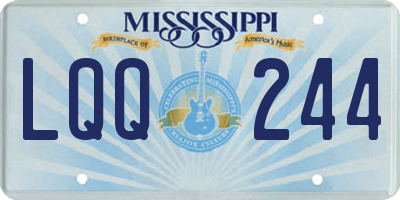 MS license plate LQQ244