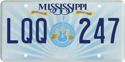 MS license plate LQQ247