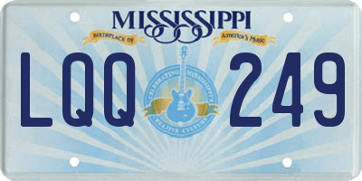 MS license plate LQQ249