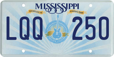MS license plate LQQ250