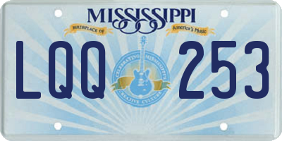 MS license plate LQQ253