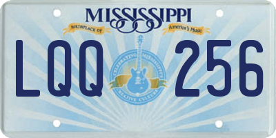 MS license plate LQQ256