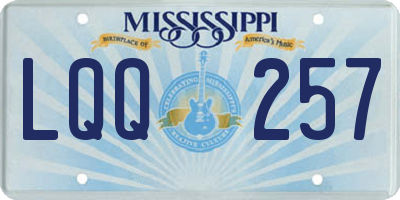 MS license plate LQQ257