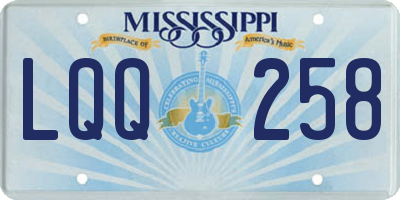 MS license plate LQQ258