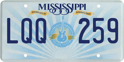 MS license plate LQQ259