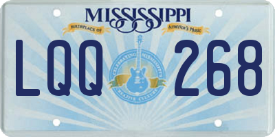 MS license plate LQQ268