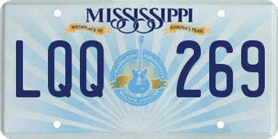 MS license plate LQQ269