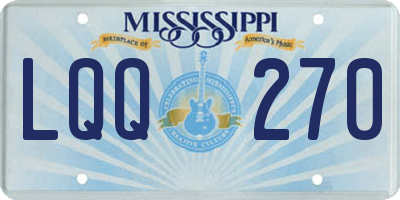 MS license plate LQQ270