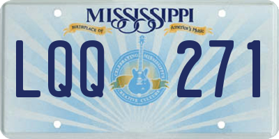 MS license plate LQQ271