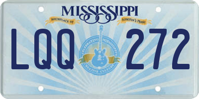 MS license plate LQQ272